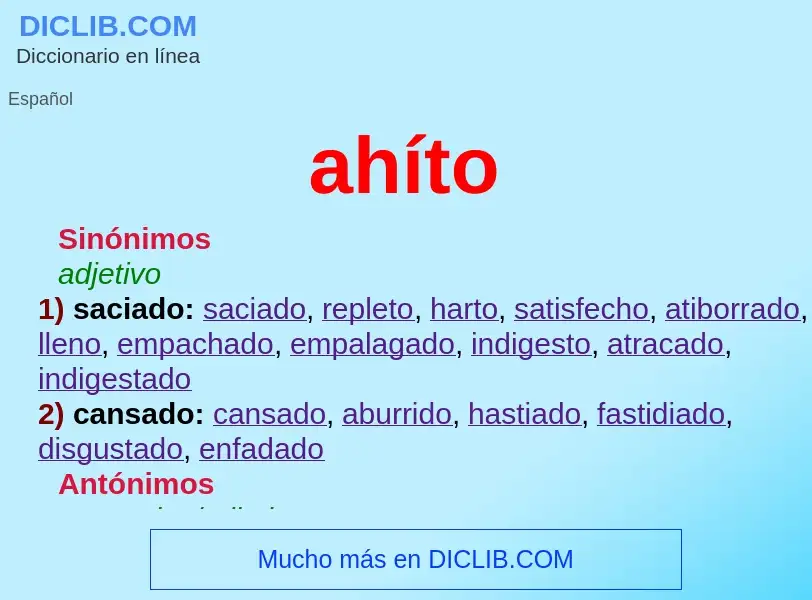 Wat is ahíto - definition