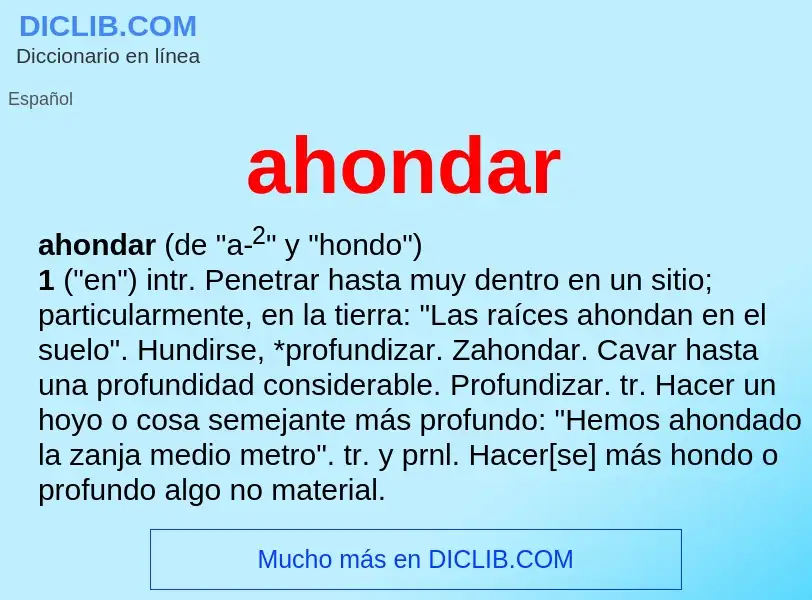 What is ahondar - definition