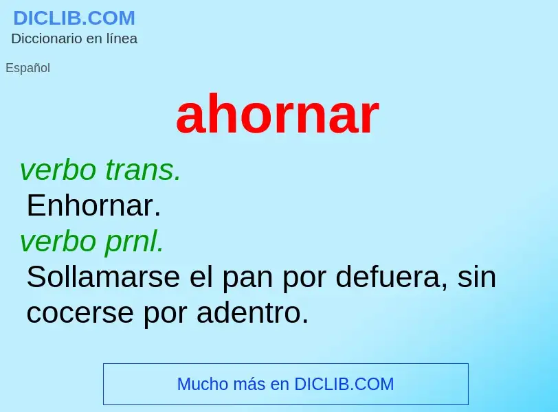 What is ahornar - meaning and definition