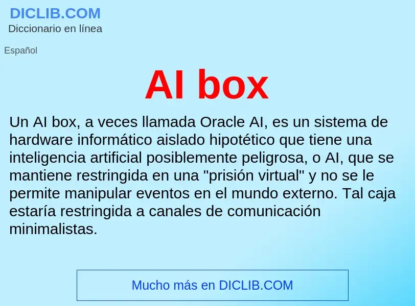 What is AI box - definition