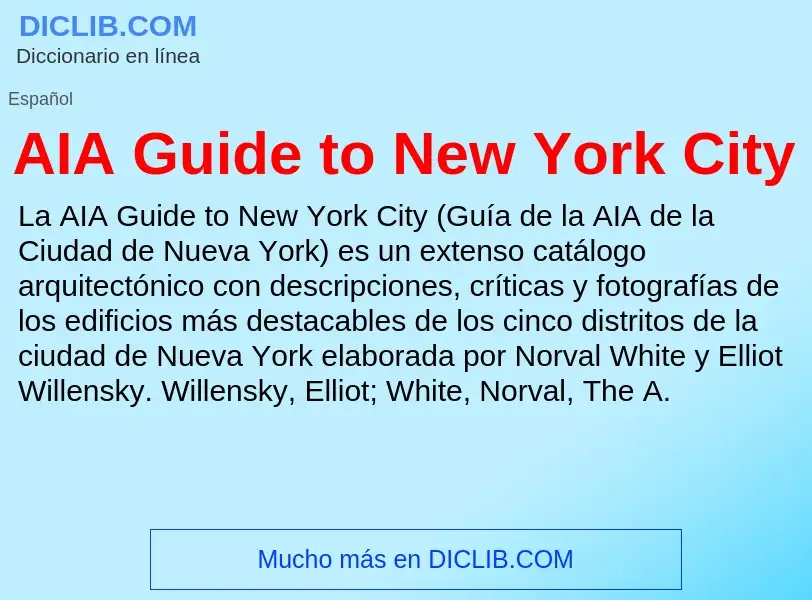 What is AIA Guide to New York City - definition