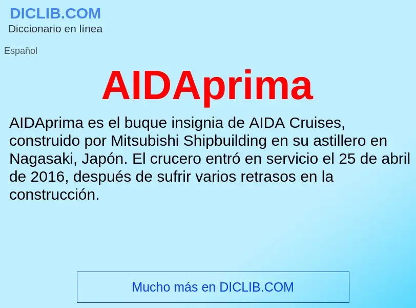 What is AIDAprima - definition