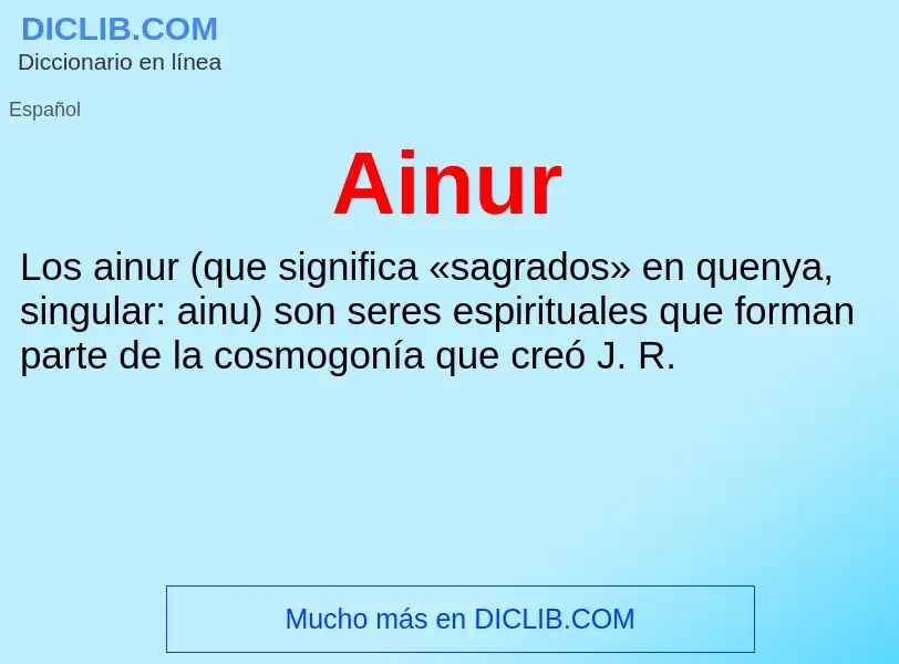 Wat is Ainur - definition