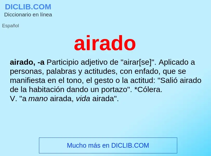 Was ist airado - Definition