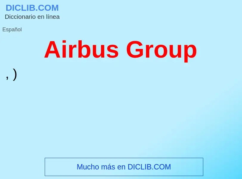 Wat is Airbus Group - definition