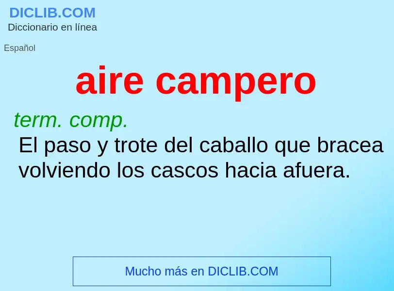 What is aire campero - definition