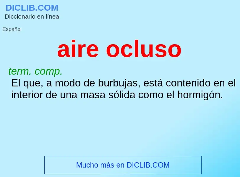 Wat is aire ocluso - definition