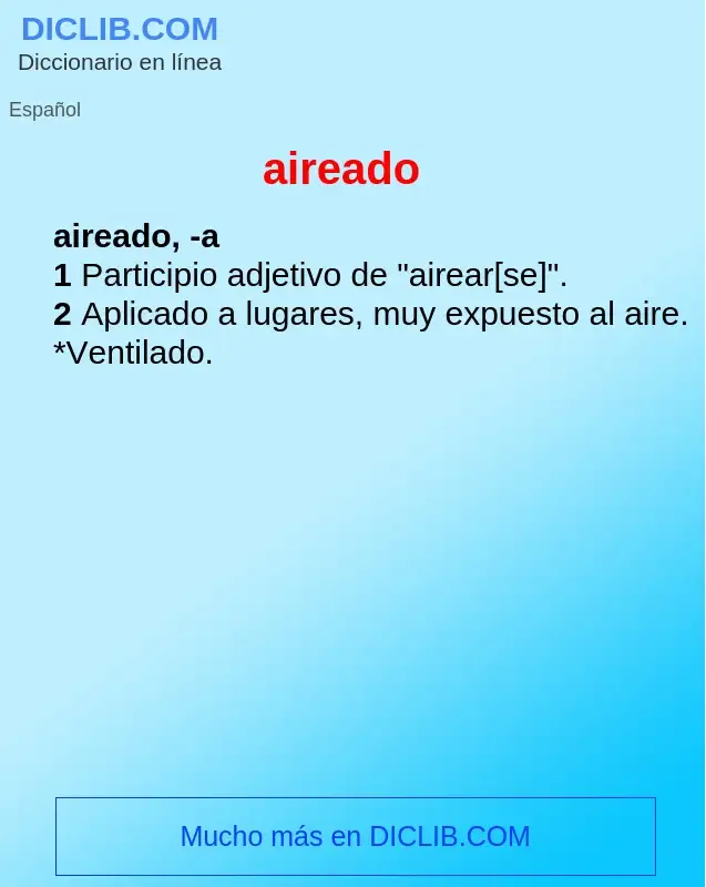 Wat is aireado - definition