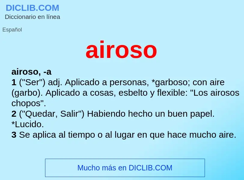 O que é airoso - definição, significado, conceito