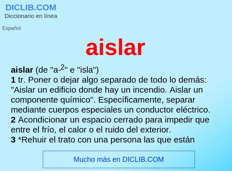 What is aislar - definition