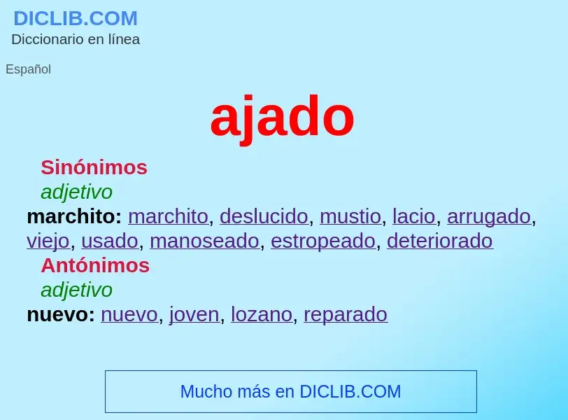 Wat is ajado - definition