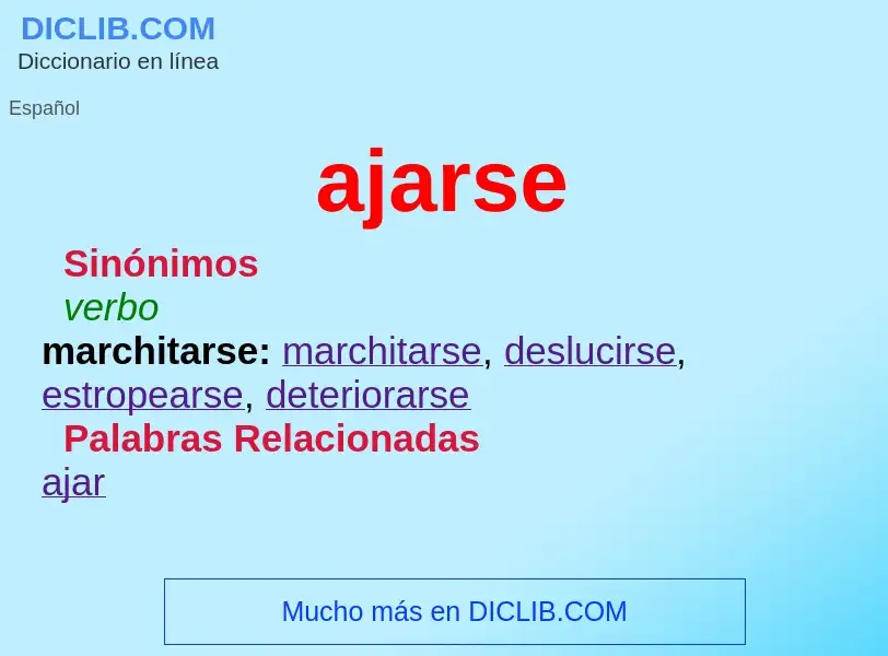 What is ajarse - definition