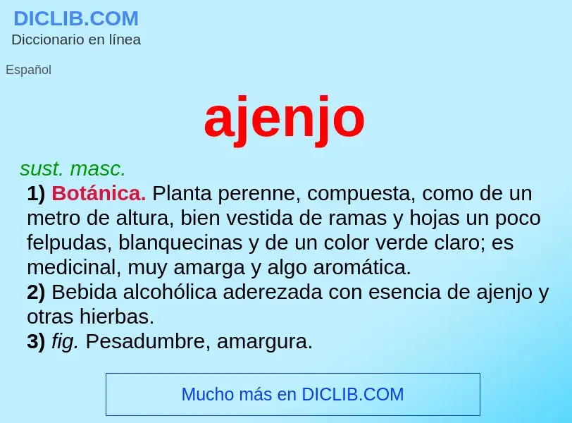 ¿Qué es ajenjo? - significado y definición