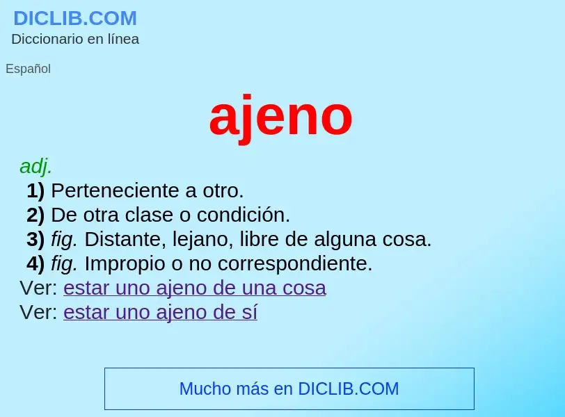 What is ajeno - meaning and definition