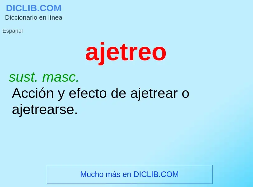 Wat is ajetreo - definition