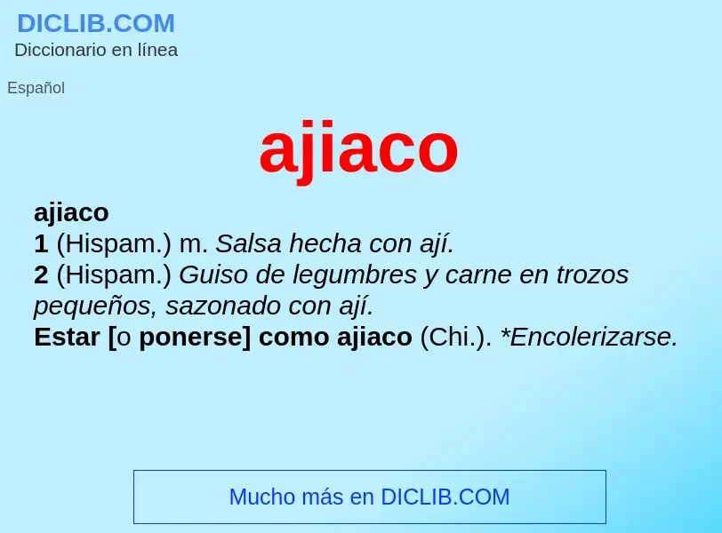 What is ajiaco - definition