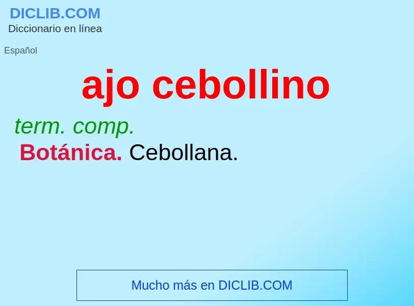 O que é ajo cebollino - definição, significado, conceito