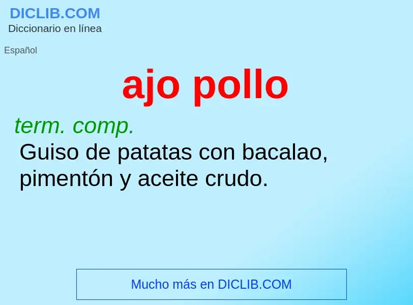 Wat is ajo pollo - definition