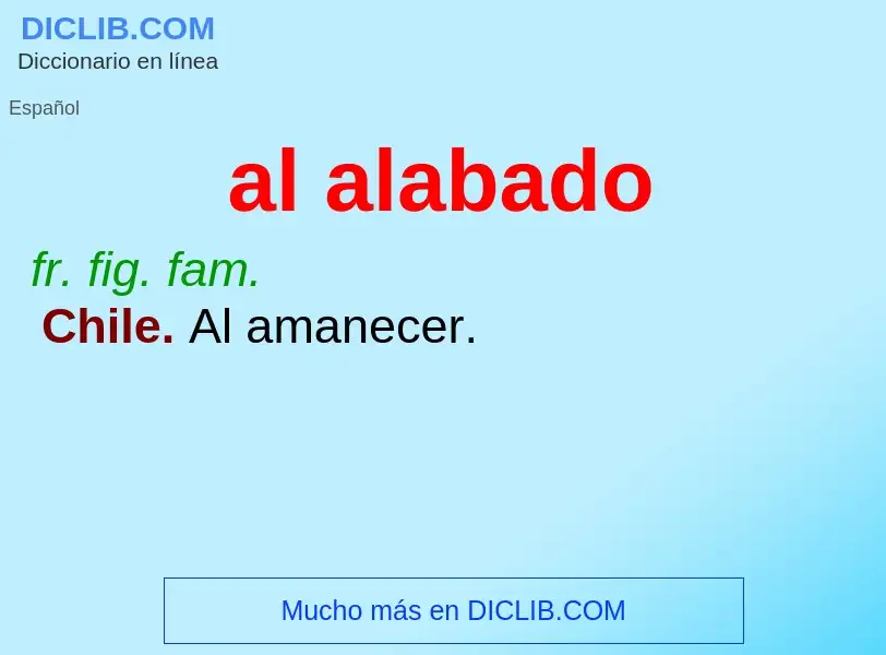 O que é al alabado - definição, significado, conceito