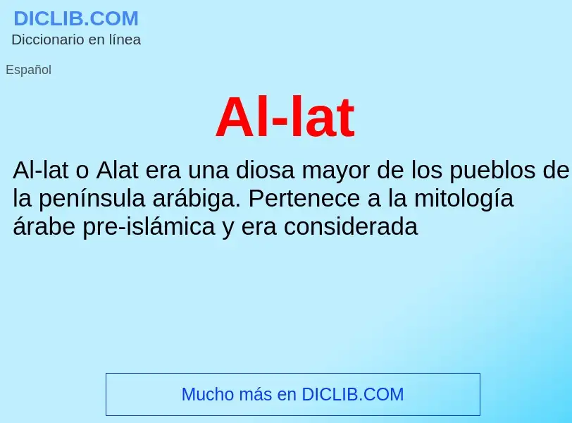 ¿Qué es Al-lat? - significado y definición