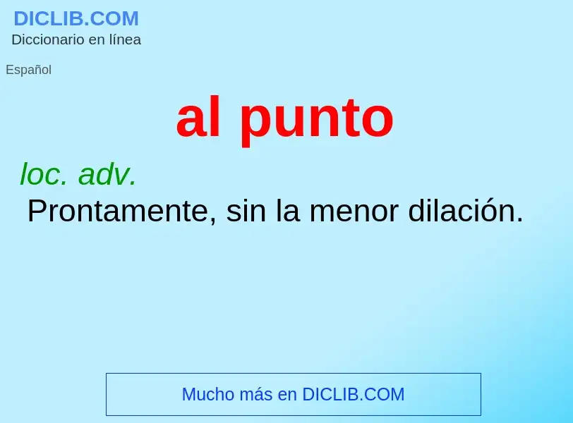 Wat is al punto - definition