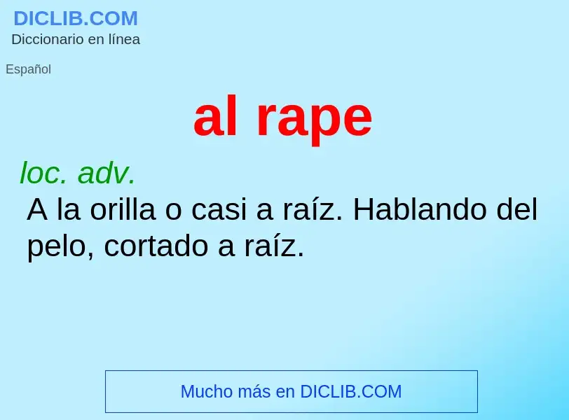 ¿Qué es al rape? - significado y definición