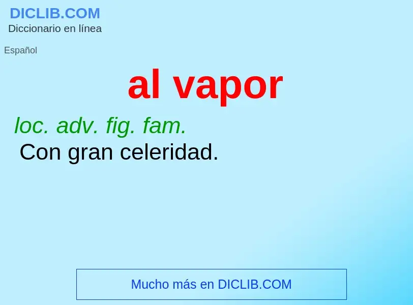 What is al vapor - definition