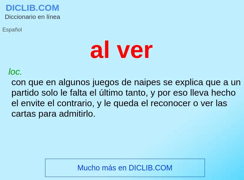 Wat is al ver - definition