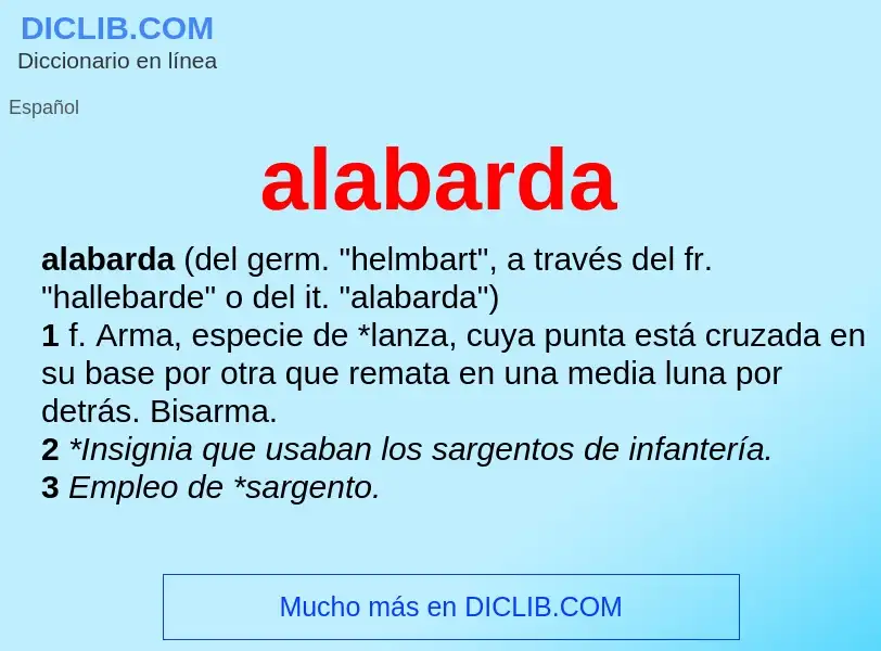 O que é alabarda - definição, significado, conceito