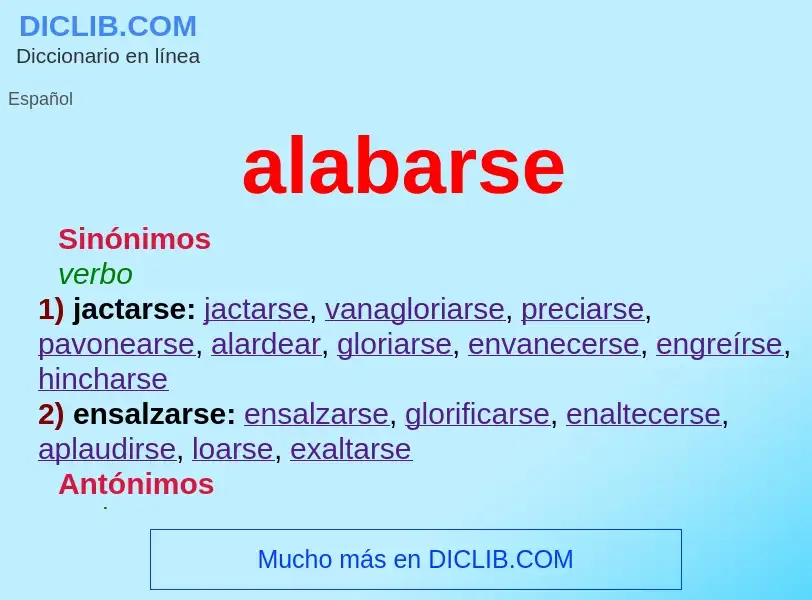 O que é alabarse - definição, significado, conceito