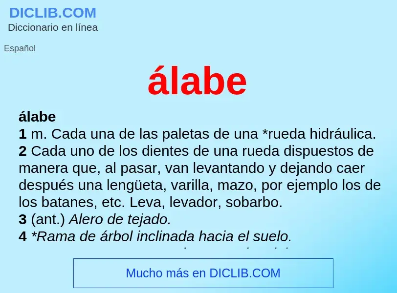 What is álabe - meaning and definition