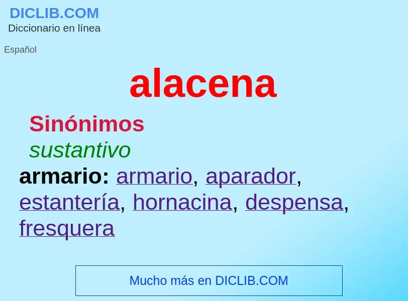 Was ist alacena - Definition