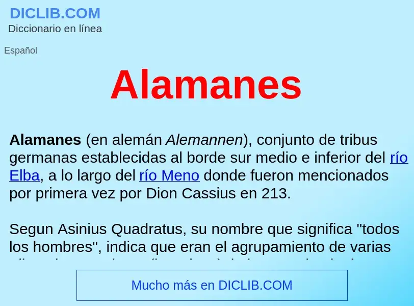 O que é Alamanes  - definição, significado, conceito