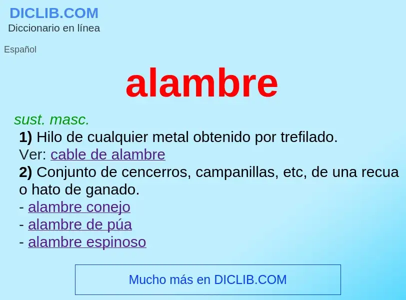 Wat is alambre - definition