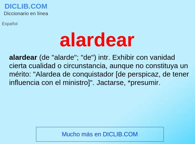 ¿Qué es alardear? - significado y definición