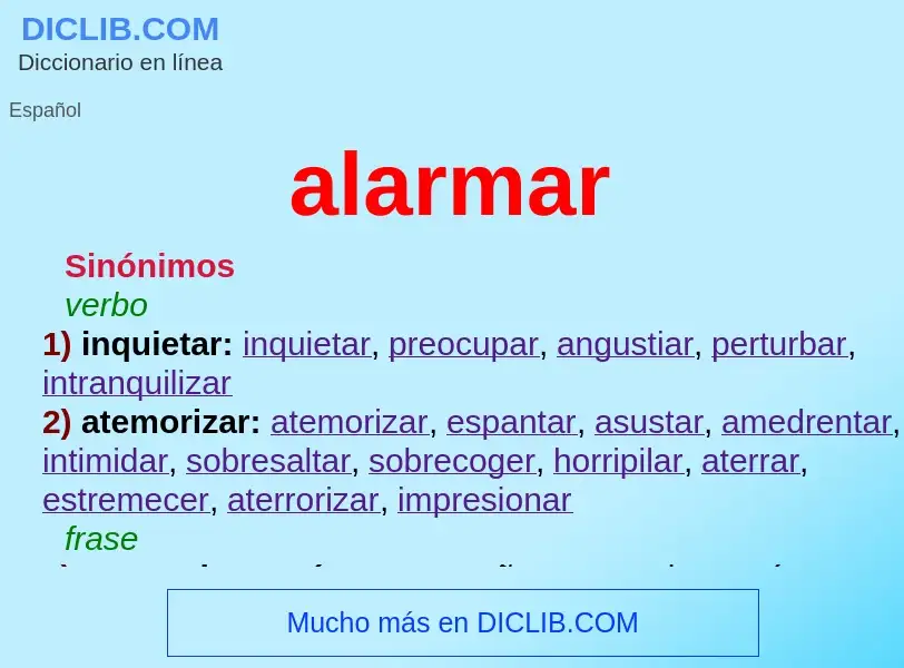 What is alarmar - meaning and definition