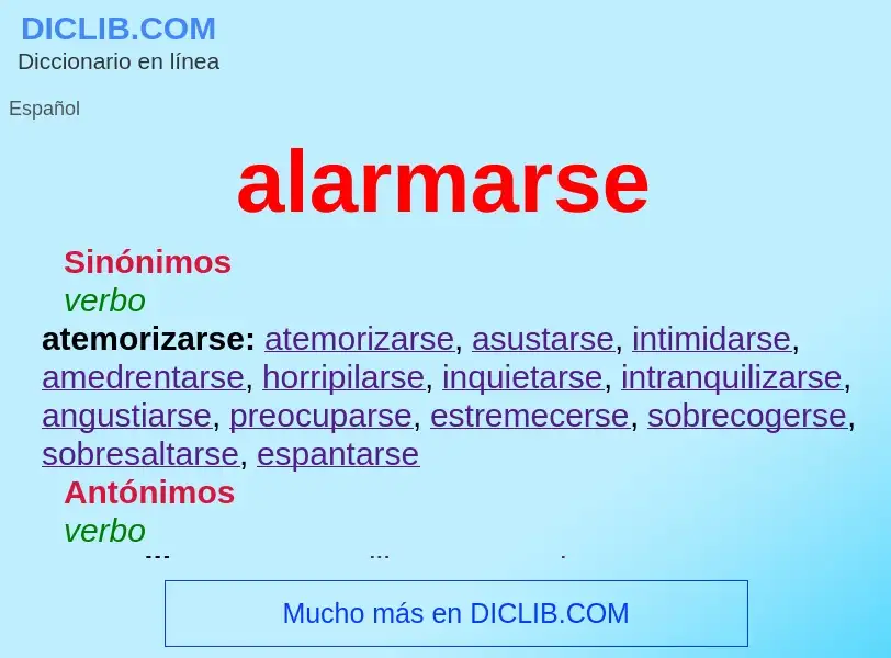 O que é alarmarse - definição, significado, conceito