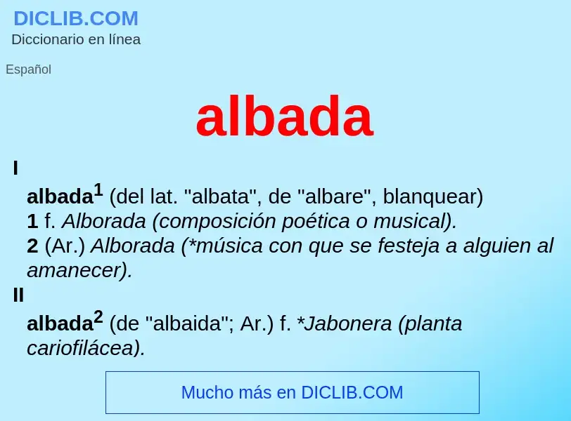 What is albada - definition