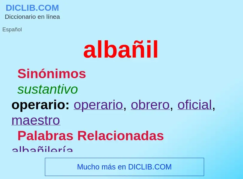 Was ist albañil - Definition