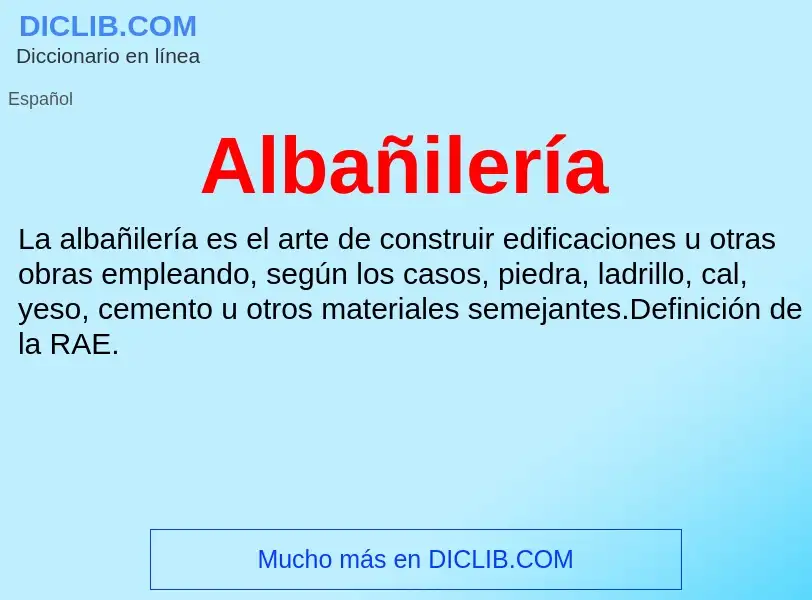 O que é Albañilería - definição, significado, conceito