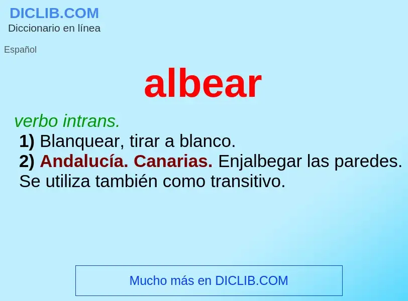 Что такое albear - определение