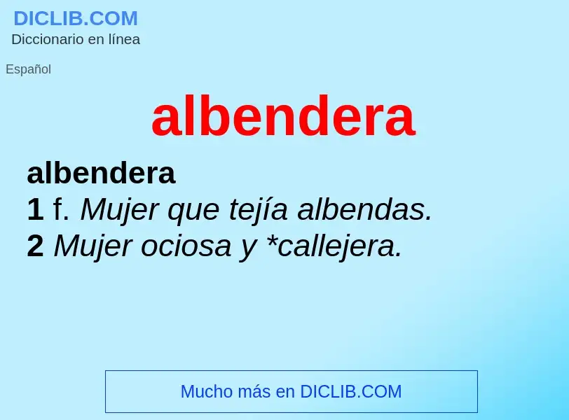 Wat is albendera - definition