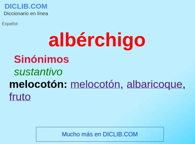 ¿Qué es albérchigo? - significado y definición