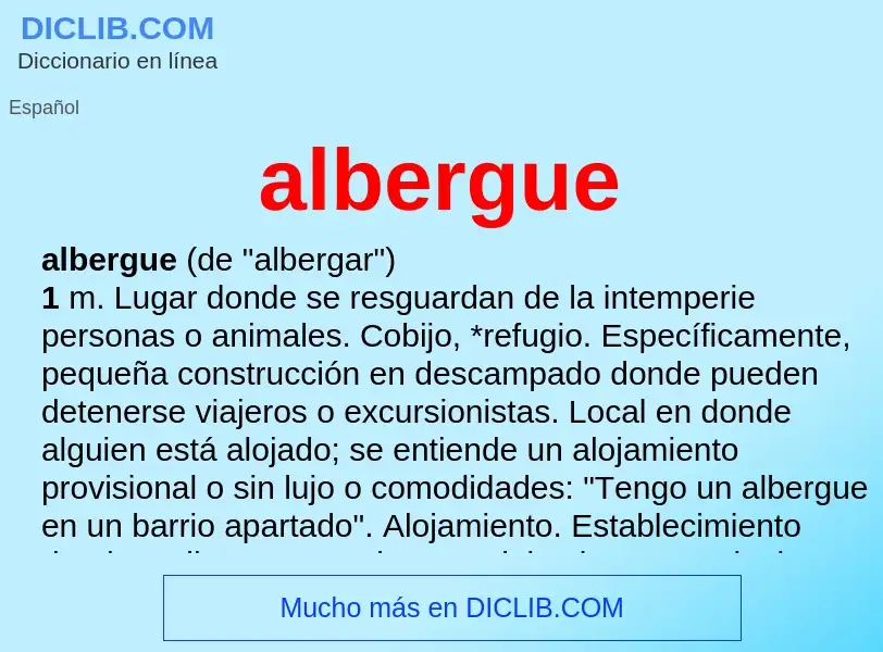 Was ist albergue - Definition