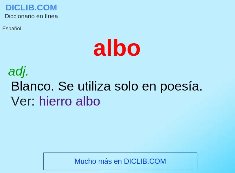 O que é albo - definição, significado, conceito