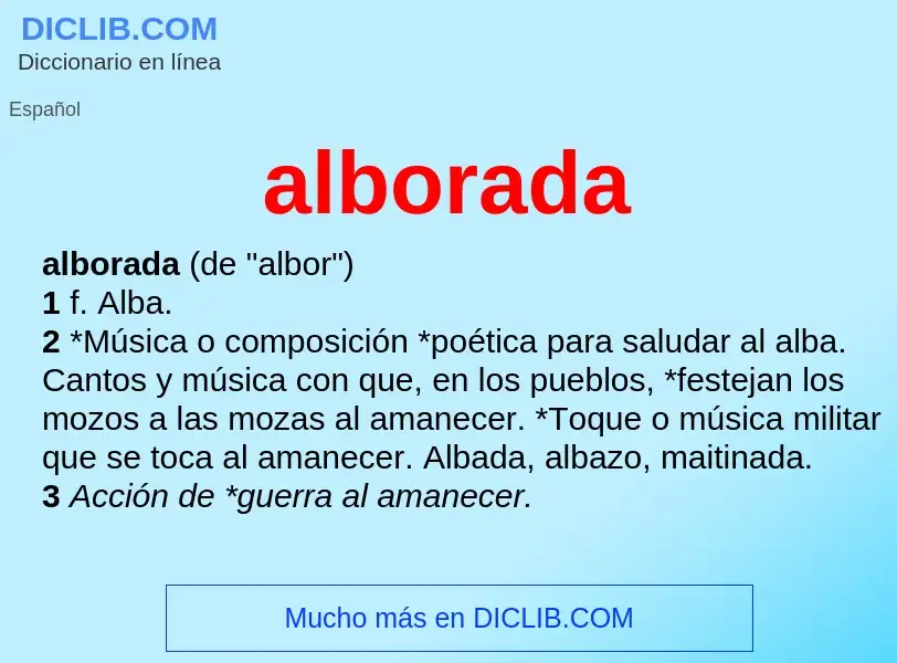 Wat is alborada - definition