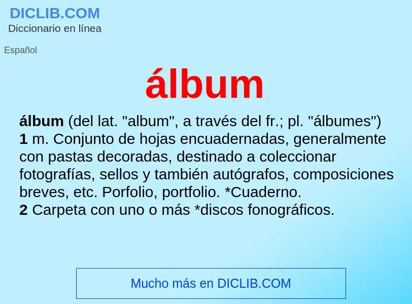 ¿Qué es álbum? - significado y definición