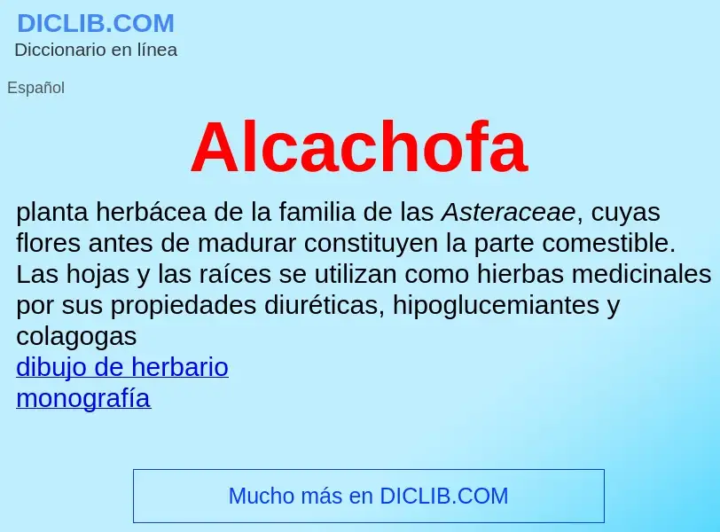 Wat is Alcachofa - definition