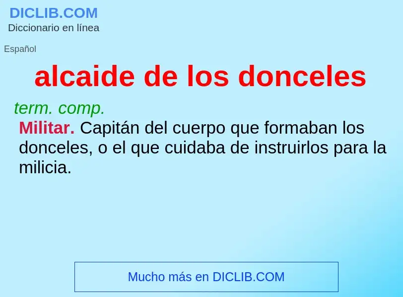 What is alcaide de los donceles - definition