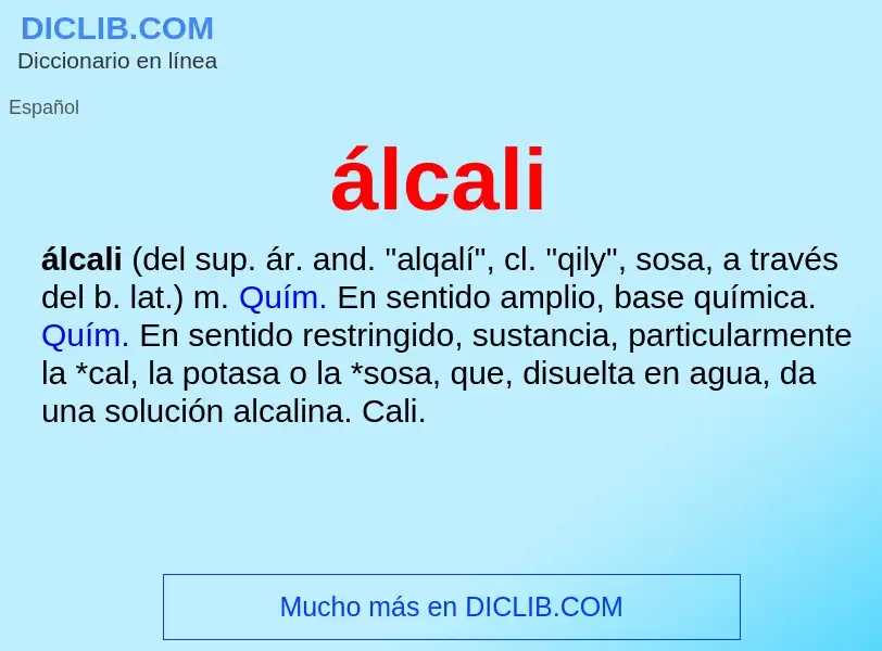 Was ist álcali - Definition